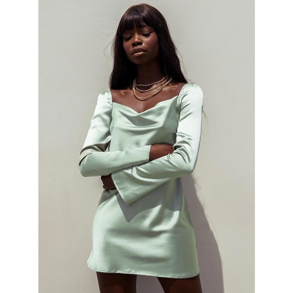 Princess Polly | Star Power Mini Dress | Sage | NWT | Sz 2